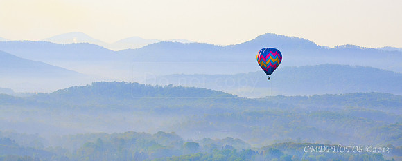 Balloon over Blue Ridge Mountains