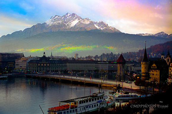 Lake Lucerne Switzerland and City