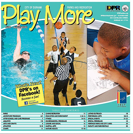 Cover photos done for Durham Parks and Recreation Newspaper.